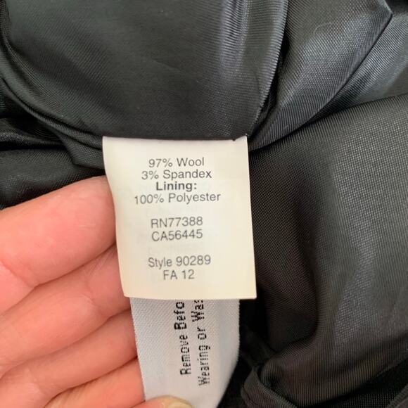 J. Crew Black City Wool Skirt Size 4 - Picture 6 of 6